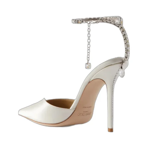 Crystal Inlaid Pointed High Heels