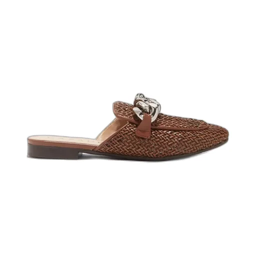 Chain-Detail Slip-On Mules