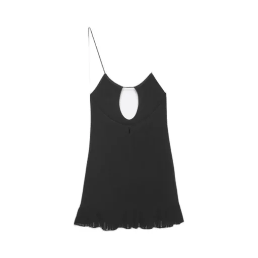 Saint Laurent Crepe Short Backless Dress