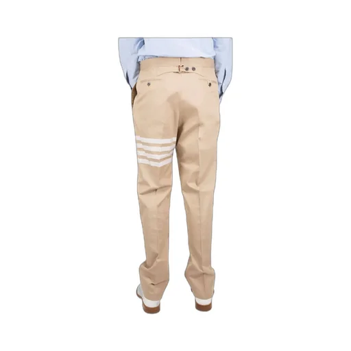 Stripe-Print Cotton Straight-Leg Trousers