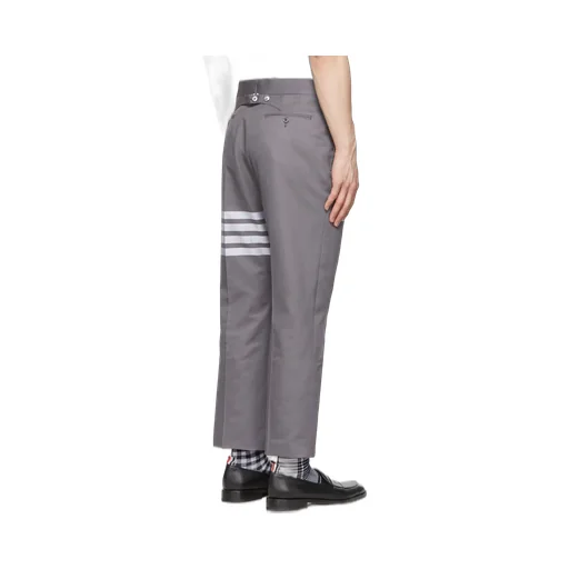 Thom Browne 4-Bar Turn-Up Hem Tailored Trousers