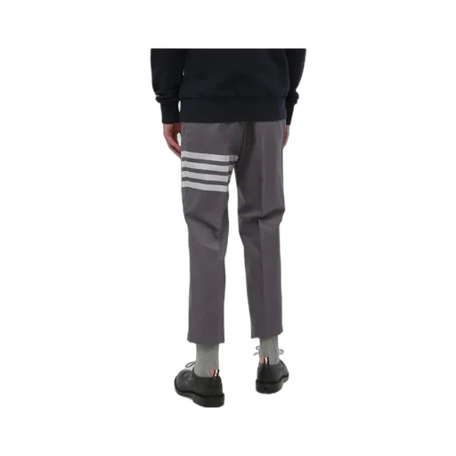 Thom Browne 4-Bar Turn-Up Hem Tailored Trousers