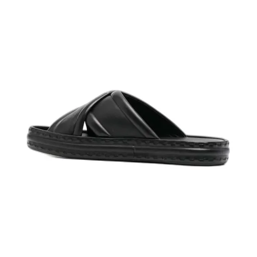 Fendi Logo Embossed Slip-On Sandals