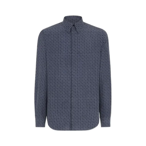 Blue Silk Shirt