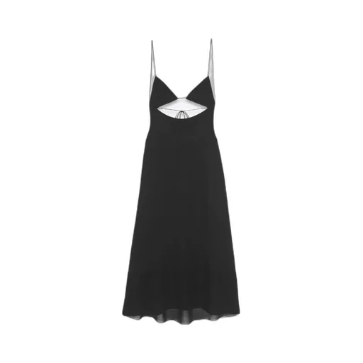Saint Laurent Cut-Out Detailed Open Back Dress