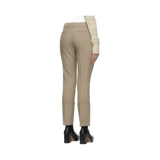 Logo High-Waisted Straight Trousers