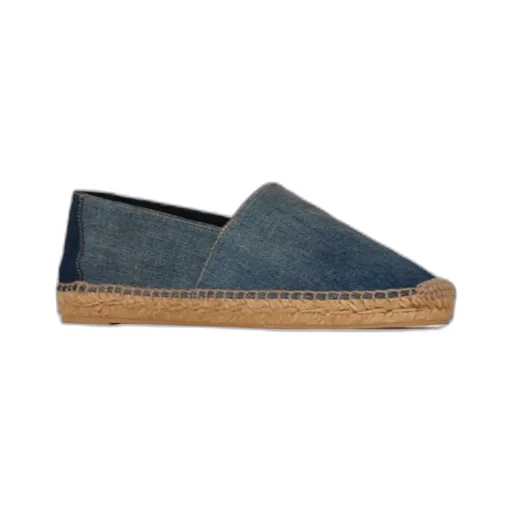 Saint Laurent Ysl Embroidered Slip-On Espadrilles