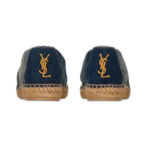 Saint Laurent Ysl Embroidered Slip-On Espadrilles