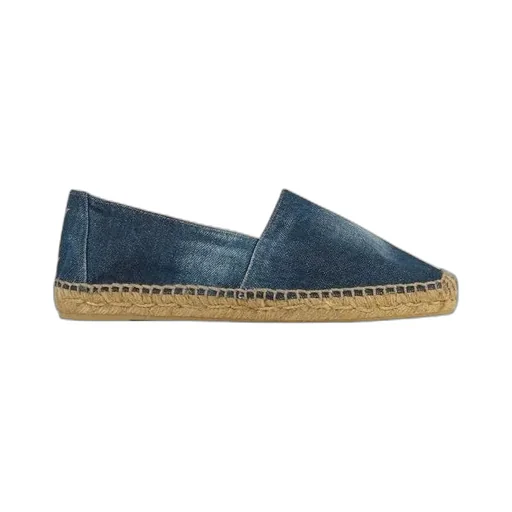 Saint Laurent Ysl Embroidered Slip-On Espadrilles