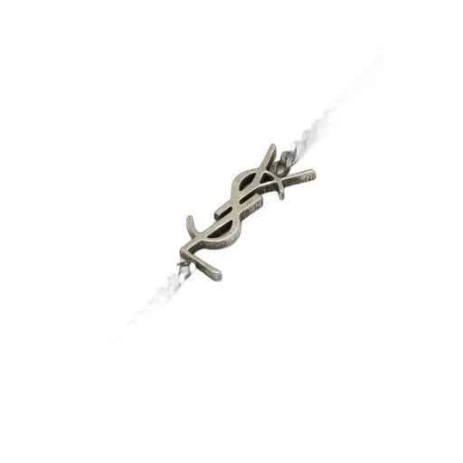 Saint Laurent Cassandre Charm Logo Plaque Bracelet
