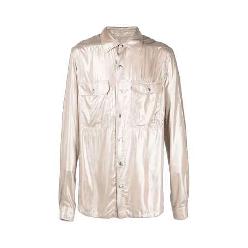 Rick Owens Coated Long-Sleeved Shirt