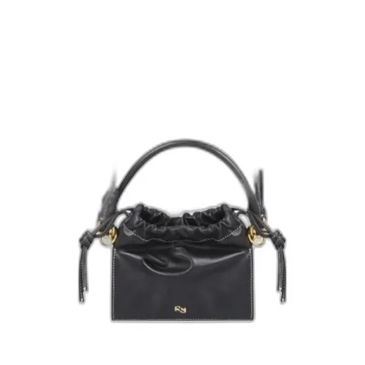 Logo-Plaque Drawstring Tote Bag