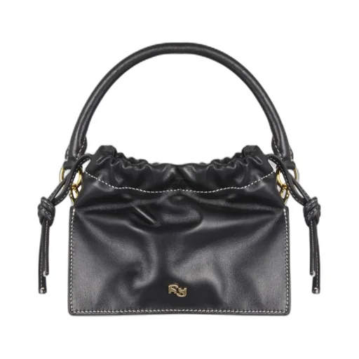 Logo-Plaque Drawstring Tote Bag