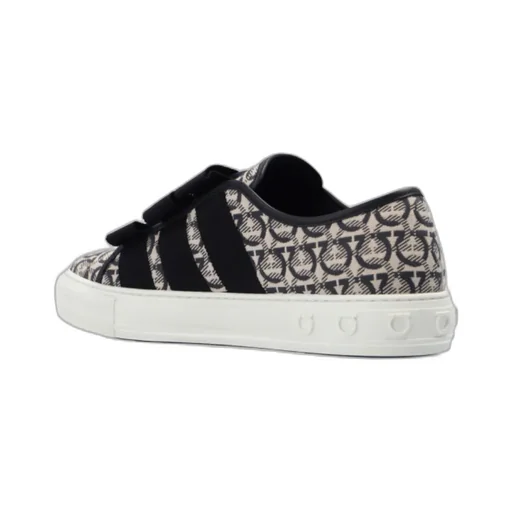 Gancini-Pattern Jacquard Sneakers