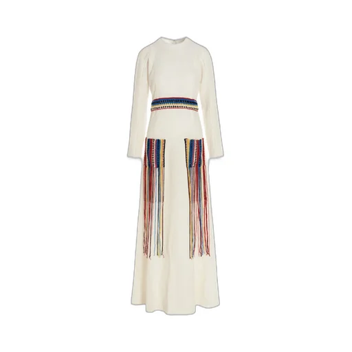 Fringed Linen Dress