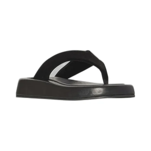Padded Leather Flip Flops