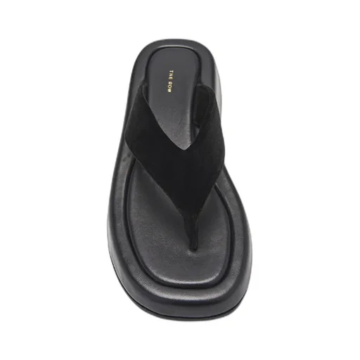 Padded Leather Flip Flops