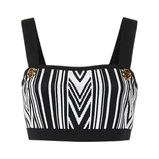 Striped Cropped Tank Top