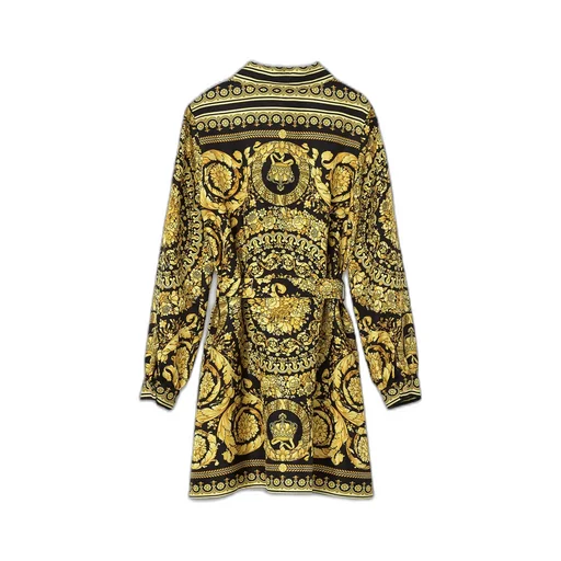 Versace Kids Barocco Printed Long-Sleeved Shirt Dress
