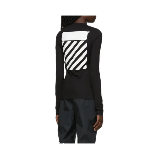 Diag-Stripe Long-Sleeved T-Shirt