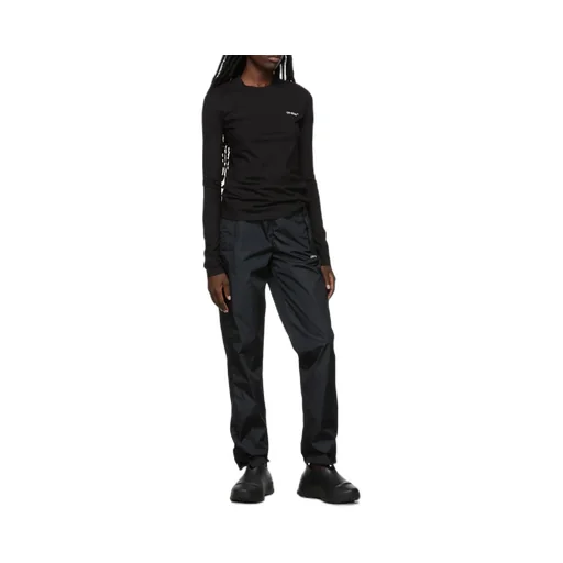 Diag-Stripe Long-Sleeved T-Shirt