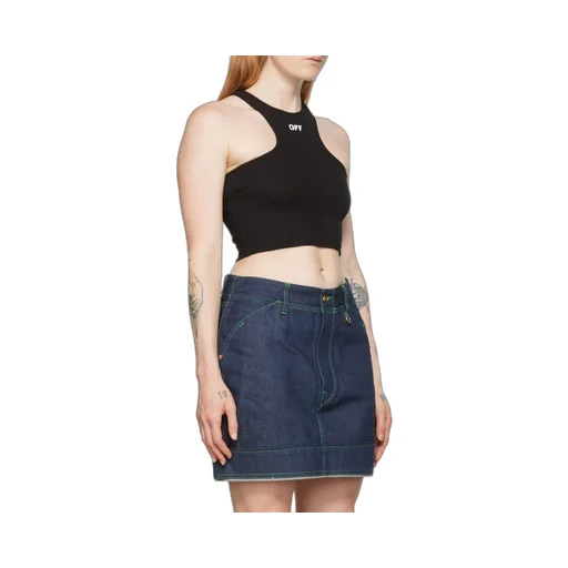 Off-Stamp Ribbed Crop Top