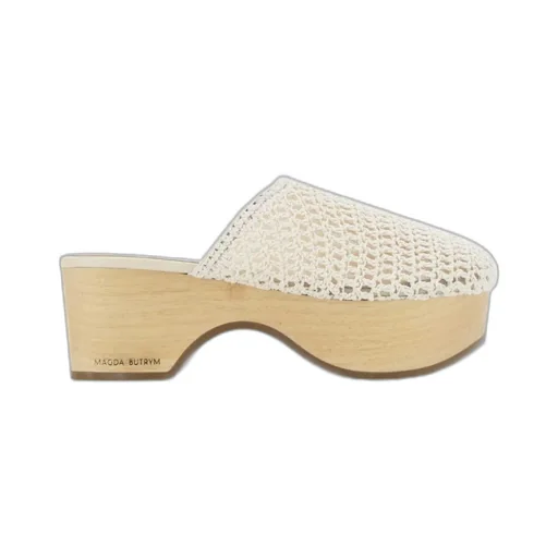 Magda Butrym Crochet Clog Round Toe Mules