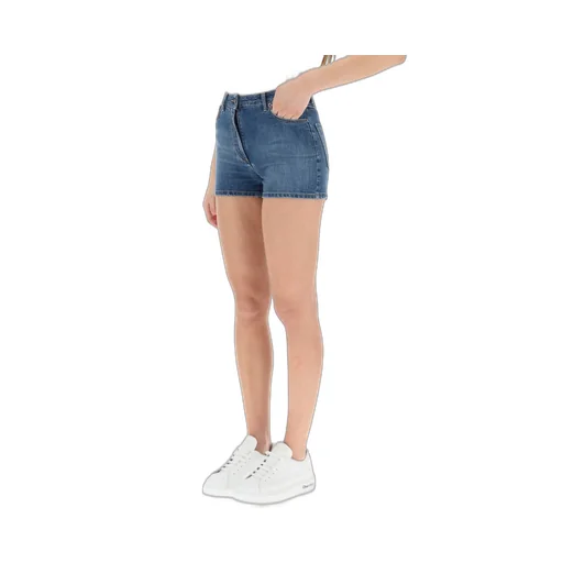 Moschino Teddy Bear Patch Denim Shorts