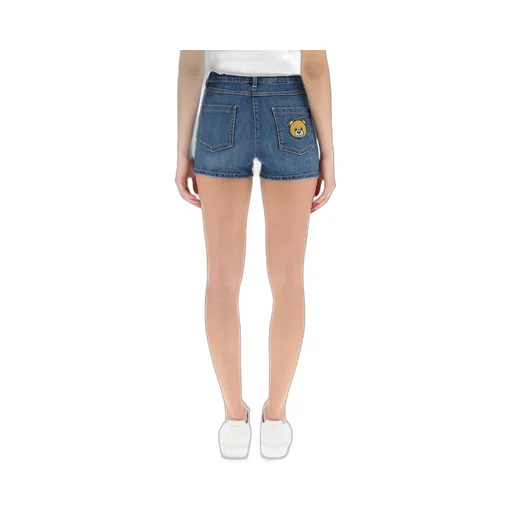 Moschino Teddy Bear Patch Denim Shorts