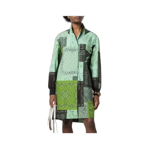 Kenzo Paisley Print Long-Sleeved Shirt Dress