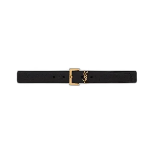 Saint Laurent Cassandre Logo Plaque Belt