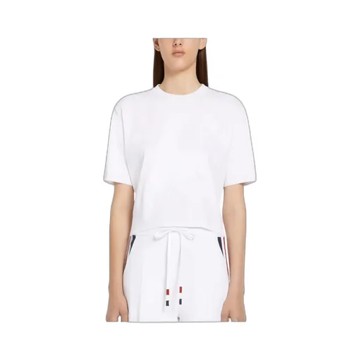 Thom Browne Rwb Intarsia-Knit Crewneck T-Shirt