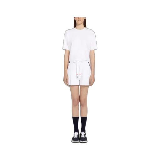 Thom Browne Rwb Intarsia-Knit Crewneck T-Shirt