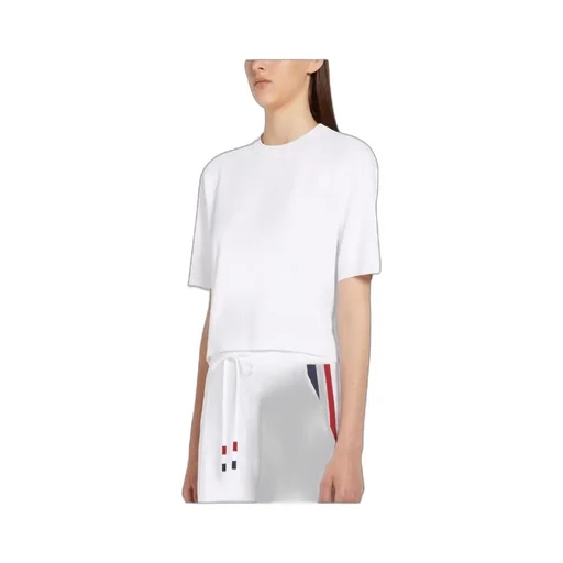 Thom Browne Rwb Intarsia-Knit Crewneck T-Shirt