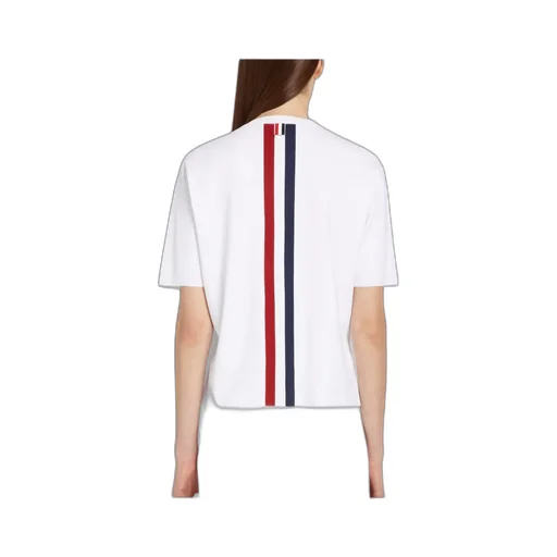 Thom Browne Rwb Intarsia-Knit Crewneck T-Shirt