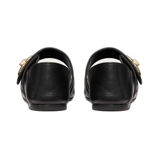 Valentino Vlogo Locker Mary-Jane Square Toe Ballerina Shoes