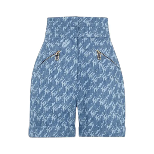 Light Blue Chambray Shorts