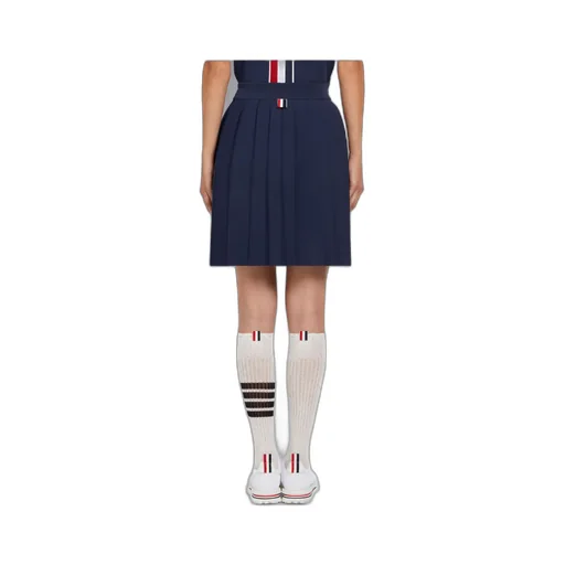 Thom Browne Rwb Pleated High Waist Mini Skirt