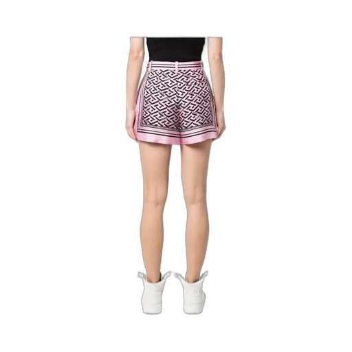 Greca-Print Silk Shorts