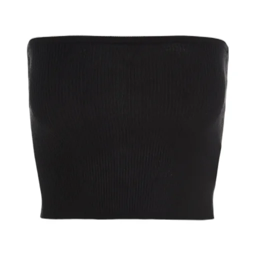 Saint Laurent Strapless Cropped Knitted Top