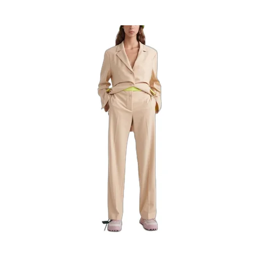 Off-White Straight Leg Tailored Trousers