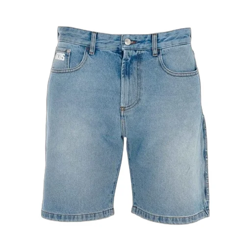 Gcds Logo Patch Denim Shorts