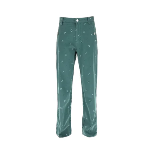 Kenzo Logo Patch Paisley Printed Cropped Trousers