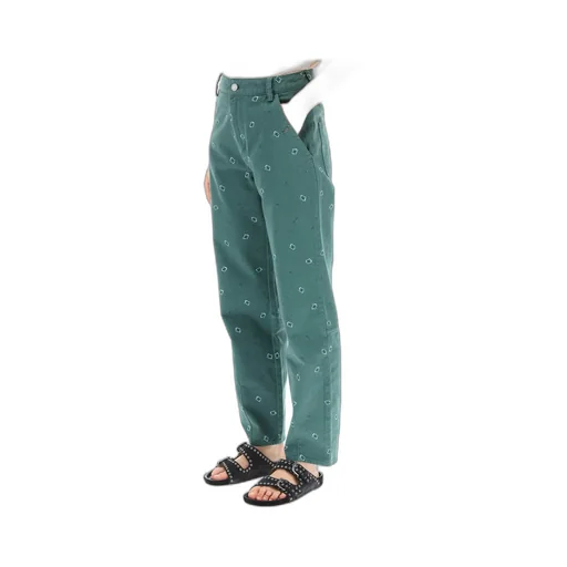Kenzo Logo Patch Paisley Printed Cropped Trousers