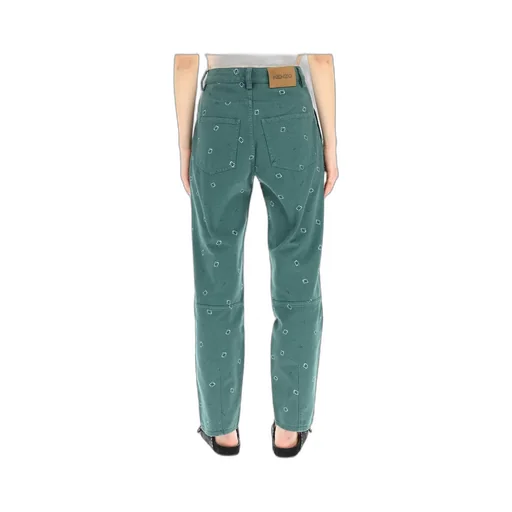 Kenzo Logo Patch Paisley Printed Cropped Trousers