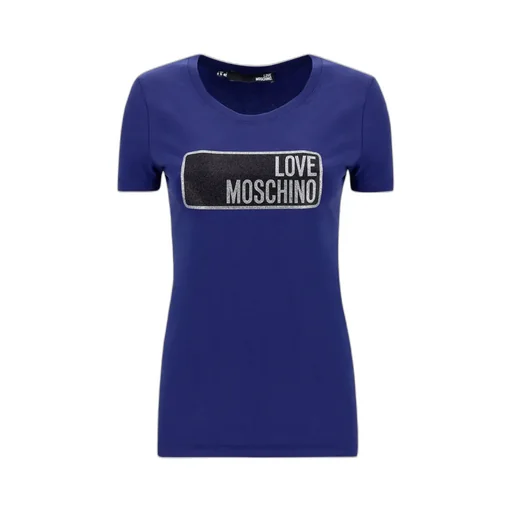 Logo-Print Glittered T-Shirt