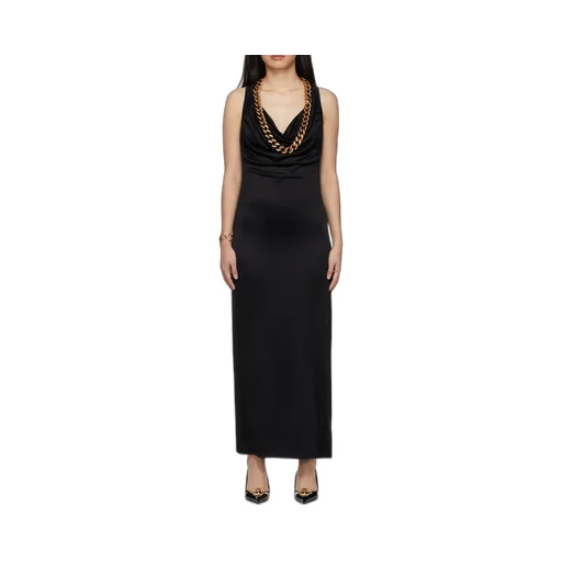 Versace Chain-Link Detailed Maxi Dress