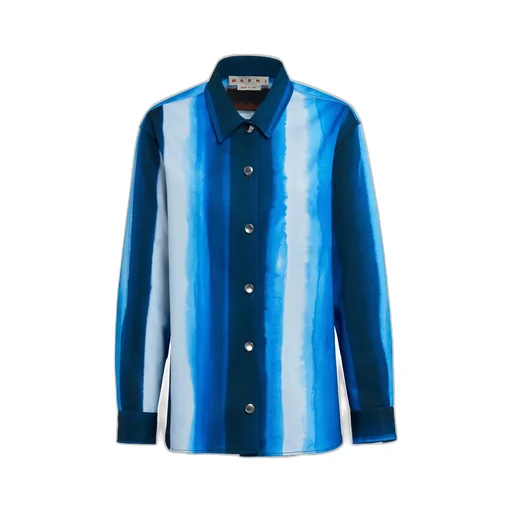 Marni Long Sleeved Striped Buttoned Shirt