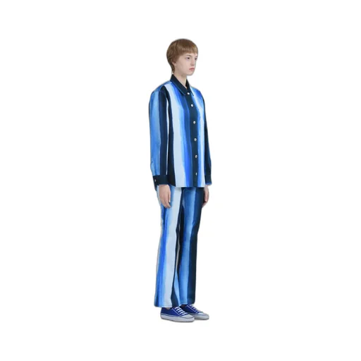 Marni Long Sleeved Striped Buttoned Shirt