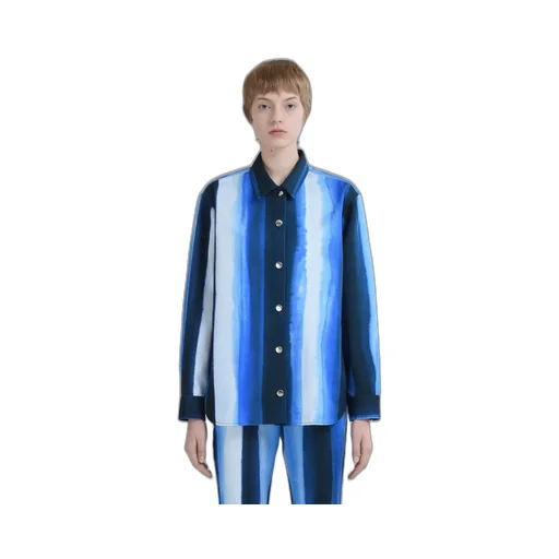 Marni Long Sleeved Striped Buttoned Shirt